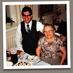 Elsa Roivainen and I on my birthday in Kajaani, February 4, 1981.