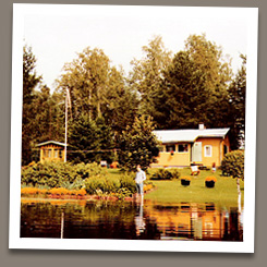 Me wading in the water by a friend's mökki, or summer cottage, summer of 1981. This is the perfect example of how beautiful Finland is in the summer.